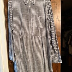 Michael Stars Navy and White Striped Mini Dress